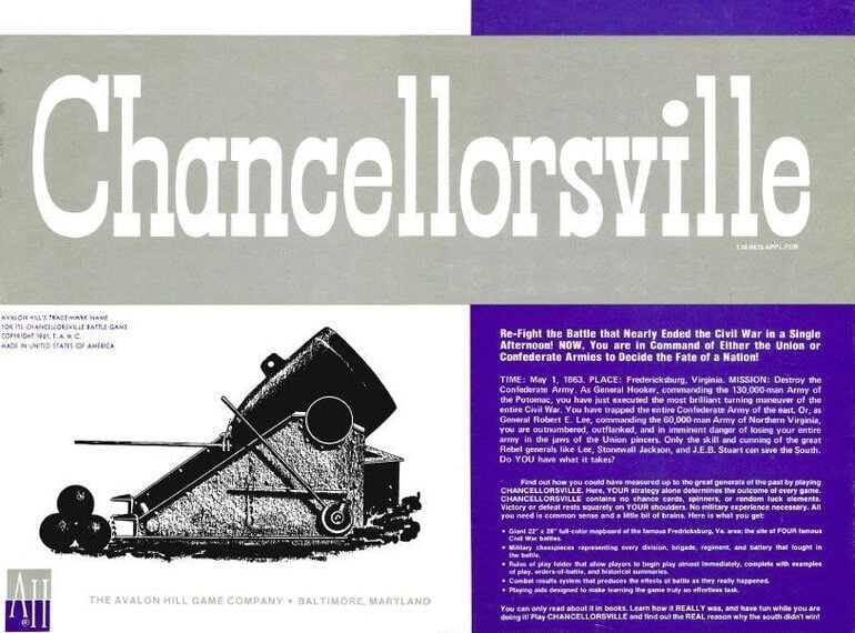 Chancellorsville (Second Edition) (1974) Board Game