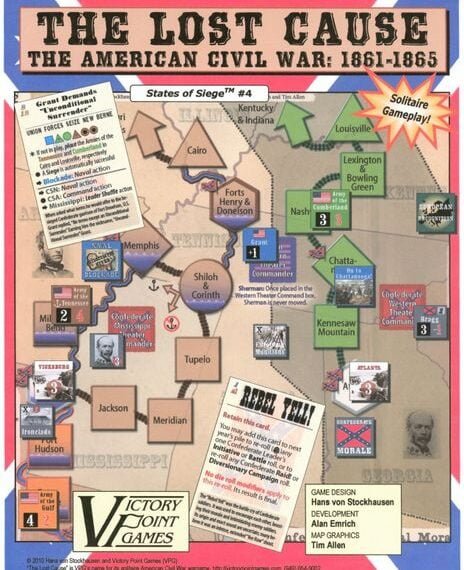 The Lost Cause: The American Civil War, 1861-1865 (2010) Board Game