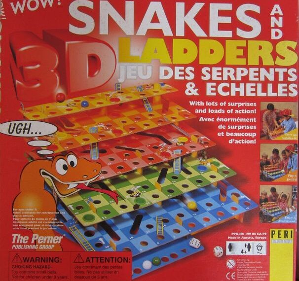 Snakes and Ladders 3D (1998) Board Game