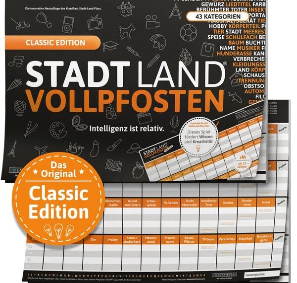 Stadt Land Vollpfosten: Classic Edition (2016) Board Game