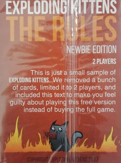 Exploding Kittens: Newbie Edition (2017) Board Game