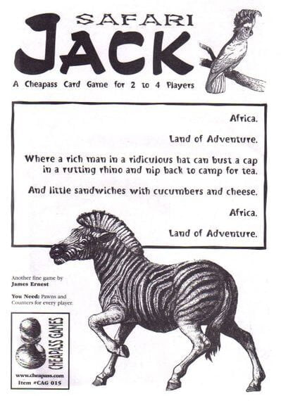 Safari Jack (1998) Board Game