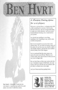 Ben Hurt (1996) Board Game