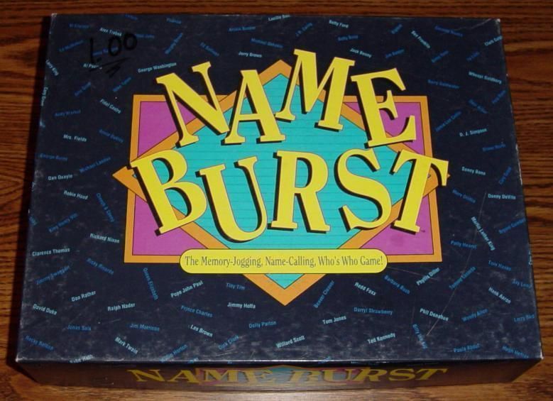 Name Burst (1992) Board Game
